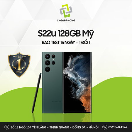 SAMSUNG GALAXY S22 ULTRA 5G XÁCH TAY MỸ 2 SIM 128GB